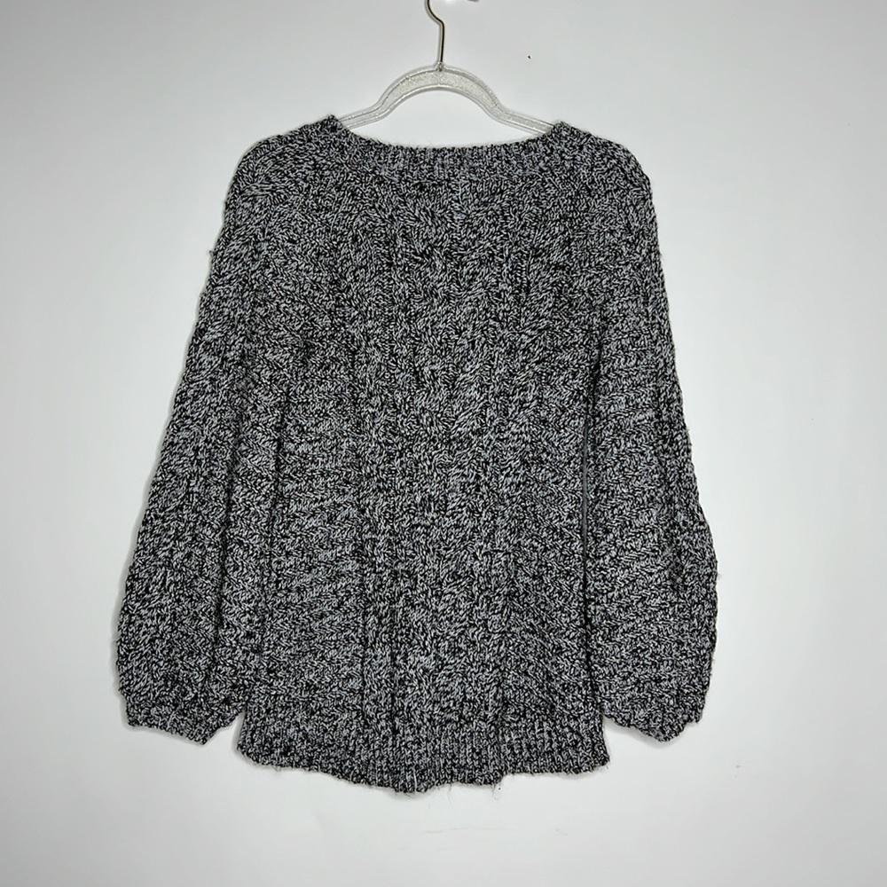 ANTHROPOLOGIE Neely Bubble Sleeve High Low Hem Knit Sweater Sz XS - Picture 3 of 10
